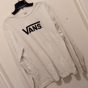 Van's White Long asleeve T-shirt asize Large